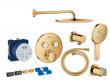 Grohe SmartControl komplet brusesystem m/Rainshower 310 hovedbruser & SmartActive t/indbygning - Poleret Cool Sunrise