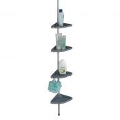 Wenko brusehylde t/hj�rne - 4 hylder - S�lv