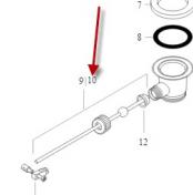 Hansgrohe l�ft op stang 200 mm kugle �12 mm
