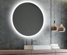 Sandra rundt spejl m/integreret LED lys, touch og backlight - 60 cm Sandra rundt spejl m/integreret LED lys, touch og backlight - 60 cm