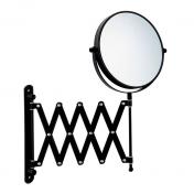 Beslagsboden Glow makeupspejl m/saksearm og 7x forstørrelse - Mat sort