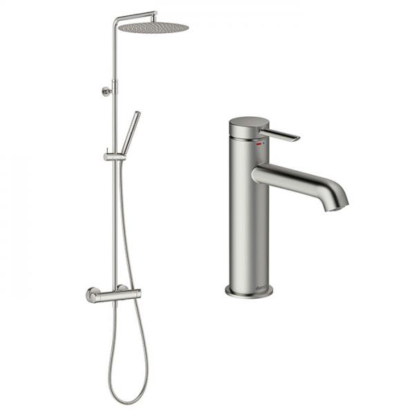 Damixa Iris komplet pakke til badeværelse - Steel Damixa Iris komplet pakke til badeværelse - Steel