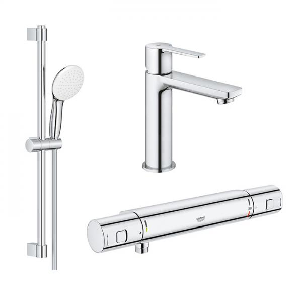 Grohe Precision Lineare Eco komplet pakke til badeværelse - Krom Grohe Precision Lineare Eco komplet pakke til badeværelse - Krom