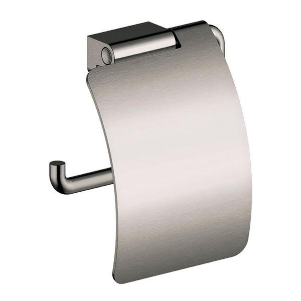 Damixa Zen toiletrulleholder m/låg - Børstet grafitgrå