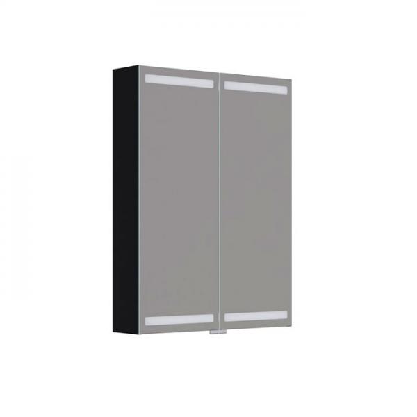 Dansani Level spejlskab 60 m/lys, lysstyring og træbakker - Sort eg Dansani Level spejlskab 60 m/lys, lysstyring og træbakker - Sort eg