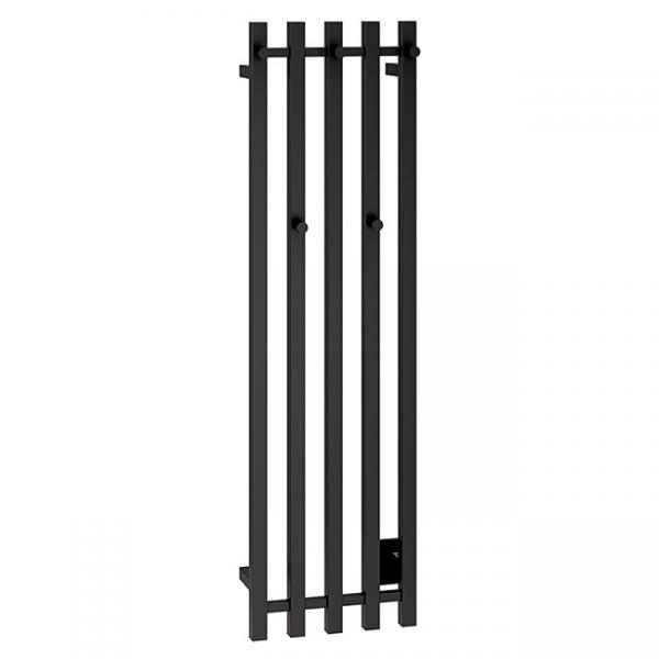 Dansani Luna Kvika håndklædetørrer m/timer - 33x120 cm - Mat sort