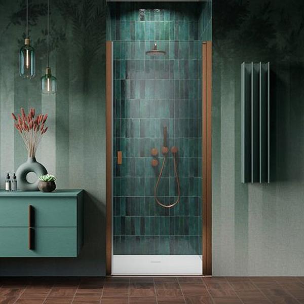 Strømberg Noma 20 nichedør 800mm - Højre - Børstet kobber Strømberg Noma 20 nichedør 800mm - Højre - Børstet kobber