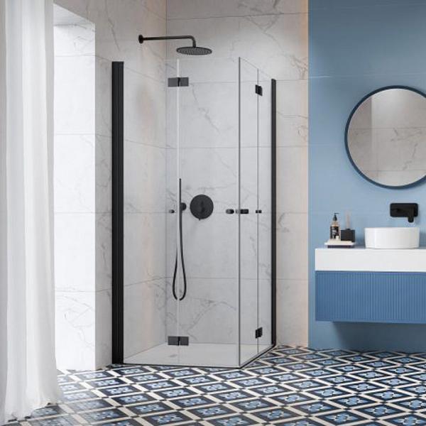 Str&oslash;mberg Noma 110 bruseniche m/folded&oslash;re - 80x80 cm - Klar glas/mat sort