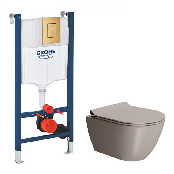 GSI Pura Tortora 50 toiletpakke inkl. sæde m. softclose, cisterne og messing betjening GSI Pura Tortora 50 toiletpakke inkl. sæde m. softclose, cisterne og messing betjening