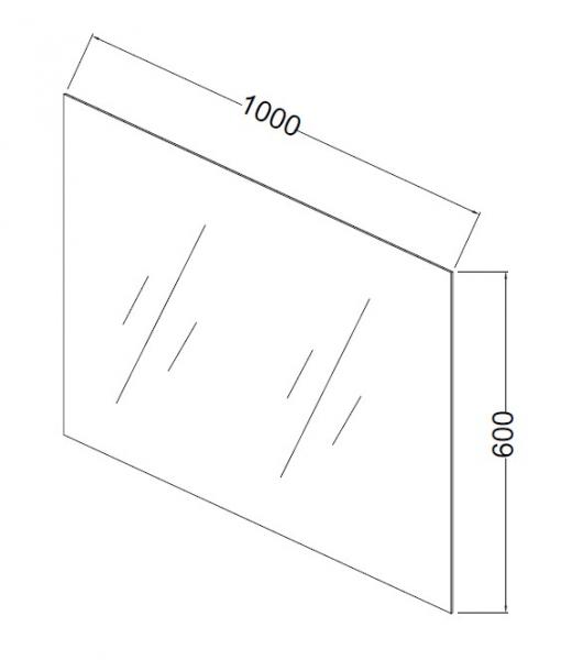 Nortiq Brazil firkantet spejl 100 cm u/ramme Nortiq Brazil firkantet spejl 100 cm u/ramme