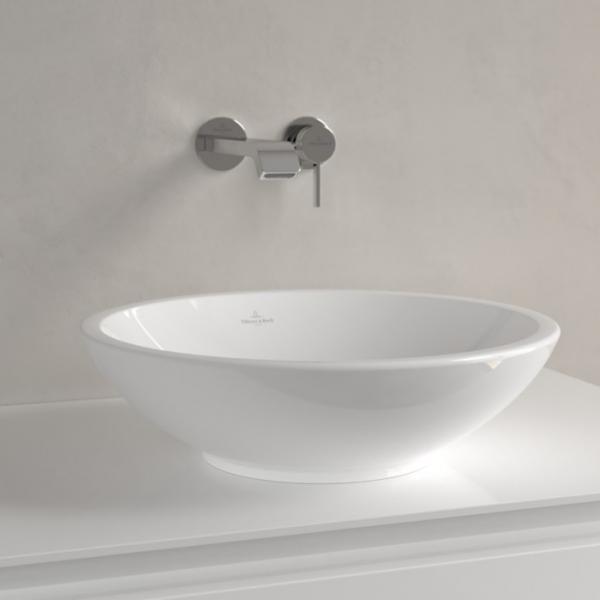 V&B Loop&Friends 43 fritstående bowlevask - Med overløb - Ceramic+ V&B Loop&Friends 43 fritstående bowlevask - Med overløb - Ceramic+