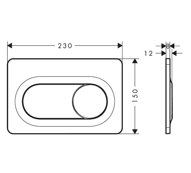 hansgrohe iFrame Original S betjeningsplade - Krom hansgrohe iFrame Original S betjeningsplade - Krom
