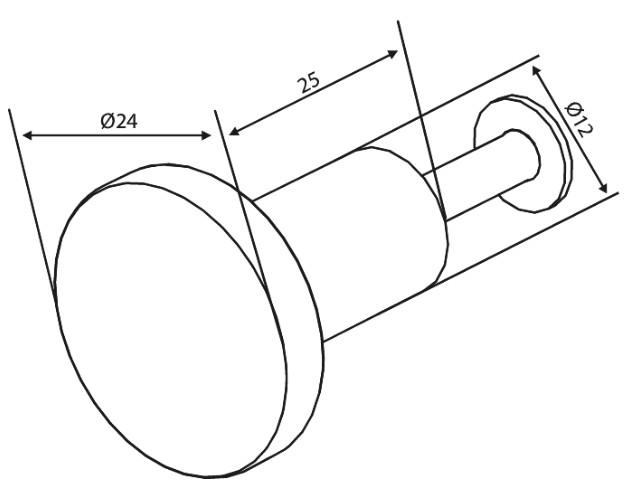 Damixa Zen møbelknop Ø24 mm - Mat sort