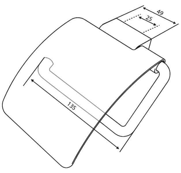Damixa Zen toiletrulleholder m/låg - Mat sort