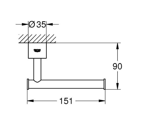 Grohe Atrio toiletpapirholder - Steel