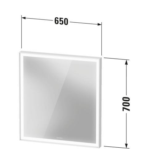 Duravit L-Cube spejl m/lys og sensor 65 x 70 - Hvid Duravit L-Cube spejl m/lys og sensor 65 x 70 - Hvid