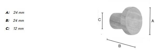 Beslagsboden BB407 møbelknop i træ - Sort ask Beslagsboden BB407 møbelknop i træ - Sort ask
