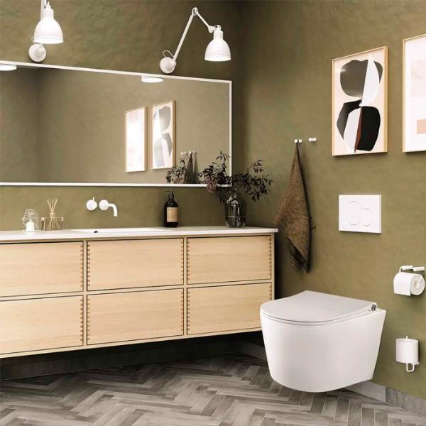 Pressalit Trend rimless væghængt toilet inkl. Sway D2 sæde Pressalit Trend rimless væghængt toilet inkl. Sway D2 sæde