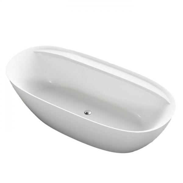 Kriss Style fritst&aring;ende badekar - Mat hvid