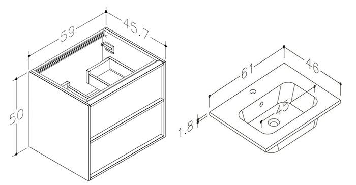 Strømberg Skara 60 møbelsæt - Mørk eg Strømberg Skara 60 møbelsæt - Mørk eg