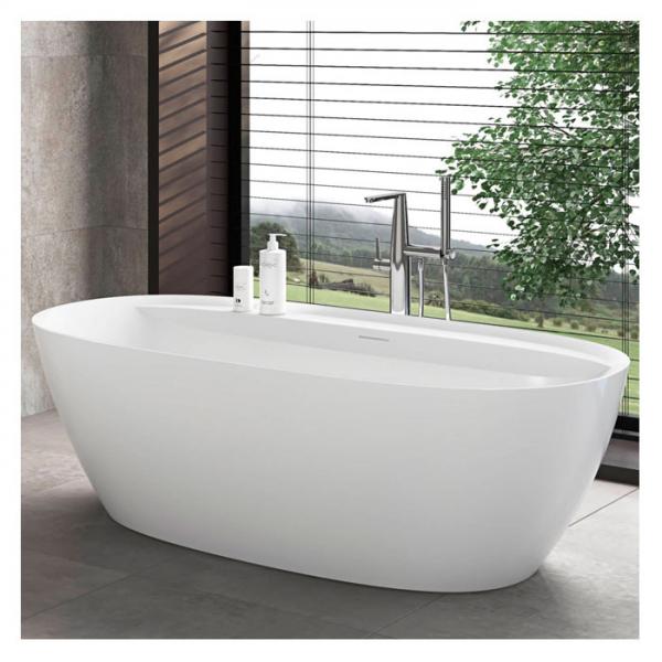 Kriss Style fritst&aring;ende badekar - Mat hvid